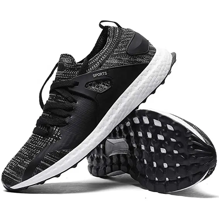 OEM ODM Customized BSCI Outdoor Mesh Ktitting Breathable Anti-Odor Sneakers Running Shoes For Men