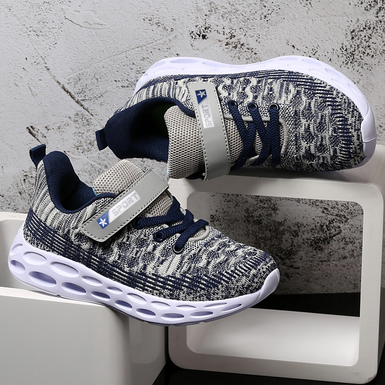 Comfy Soft Outsole knitting Upper Child Boy Girl Casual Student Shoes Running Sneakers Kids Shoes